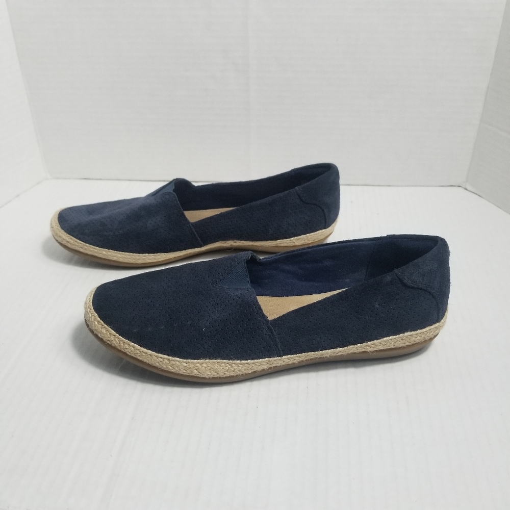 CLARKS COLLECTIONS WOMEN'S NAVY ESPADRILLES SIZE 8.5 - Picture 9 of 10